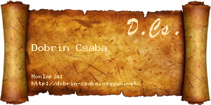 Dobrin Csaba névjegykártya